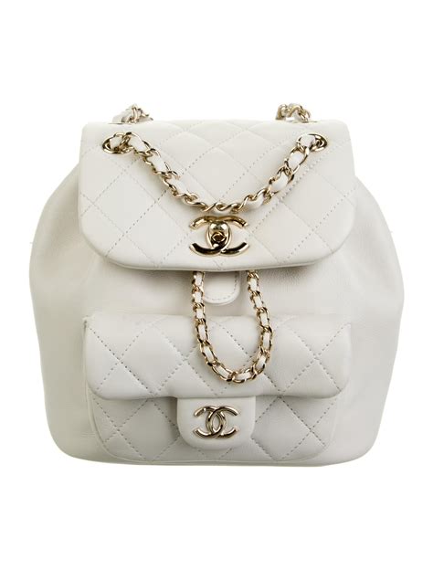 chanel white fur backpack|Chanel duma backpack price.